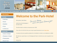 Tablet Screenshot of parkhotel-kerpen.de